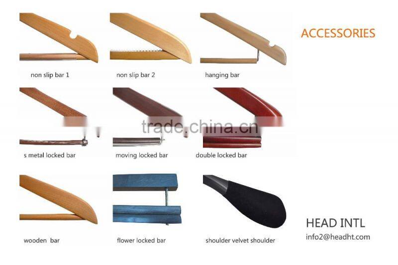 large shoulder white/black vintage for suit wooden garment hanger