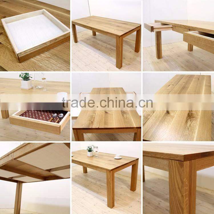 Durable and Easy to use top dining table with various kind of wood made in Japan