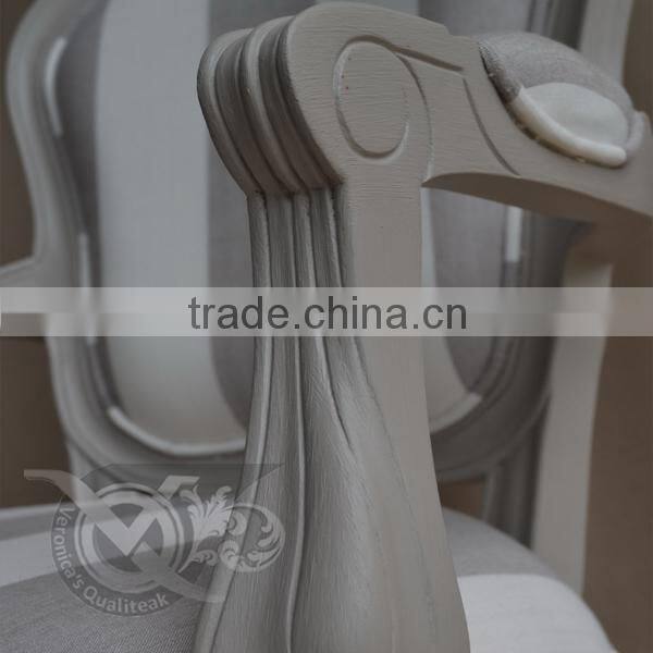 Antique French Painted Dining Armchairs