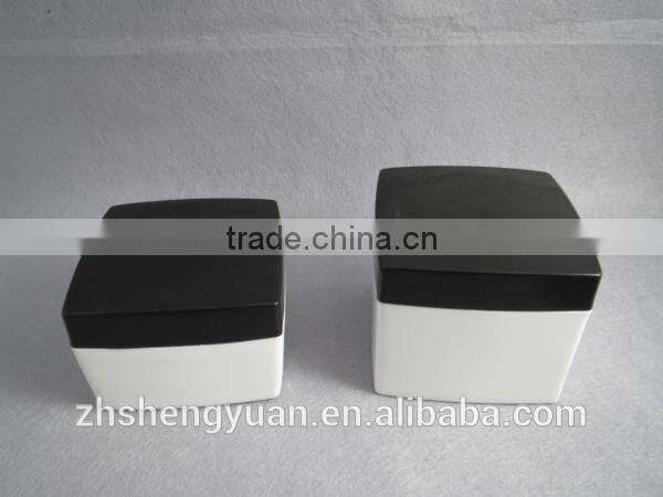 250g empty pastic PP material square luxury cosmetics jar