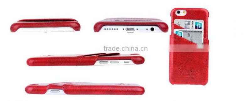 Luxury PU Leather Hard Case for iphone 6s Mobile Phone Cases with Credit Card Slots Holder Protective Back Cover