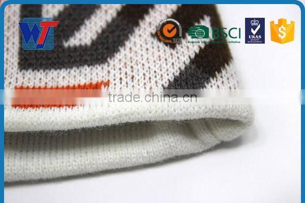 Wholesale promotional winter knit hat applique lovely girl beanie hat