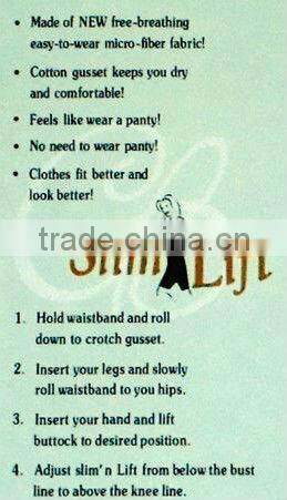 2014 Newest slimming panty with narrow straps for women slim lift