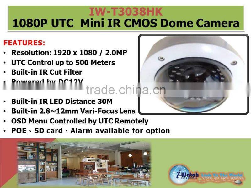 IW-T3038HK HD 2MP DC12V Power Supply TVI CCTV Camera