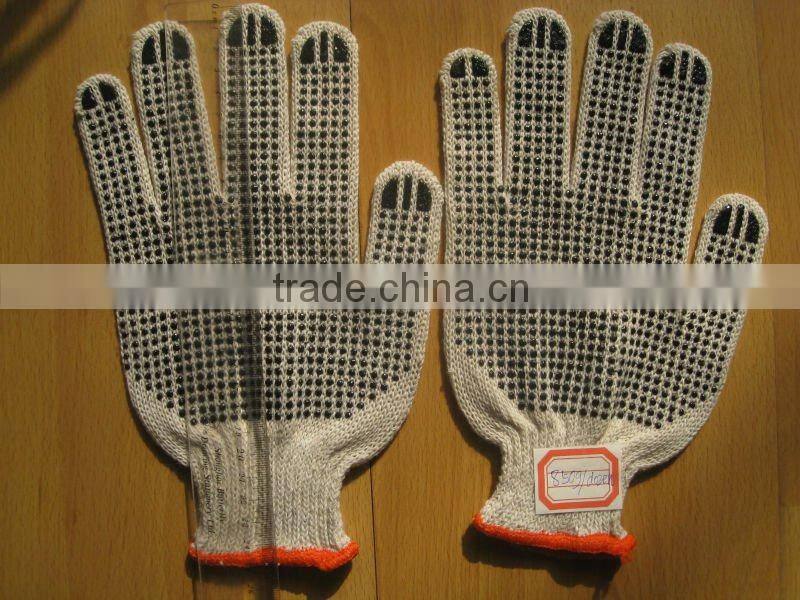 Winter Cotton Work Glove with PVC dotted