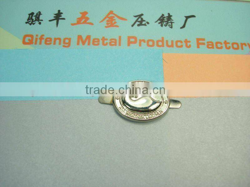 shilingmarket qifeng well design bag decoration metal logo q-2380 with diamond