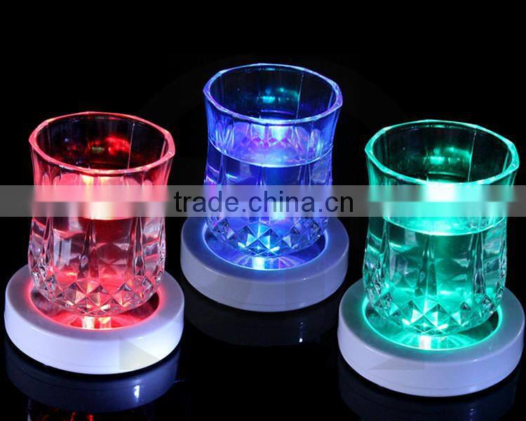 Wedding Favor Customized Led Flashing Tea Cup Coaster