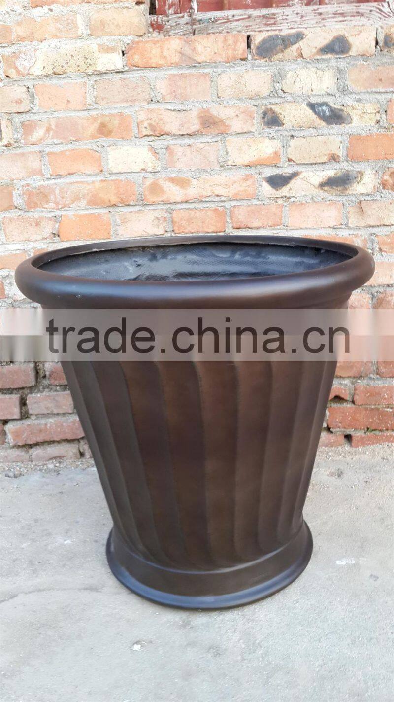 contemporary urn round fiberglass urn for garden decoration pc urne noire grande