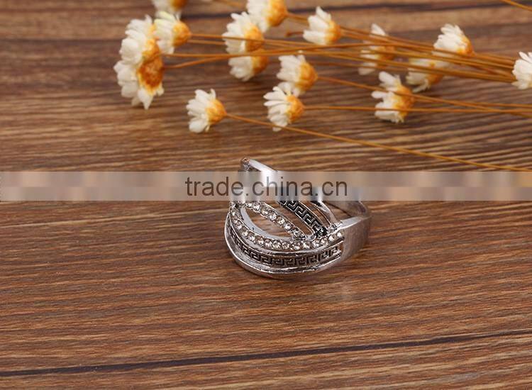 Korea style cheap jewelry online rose gold crystal rings