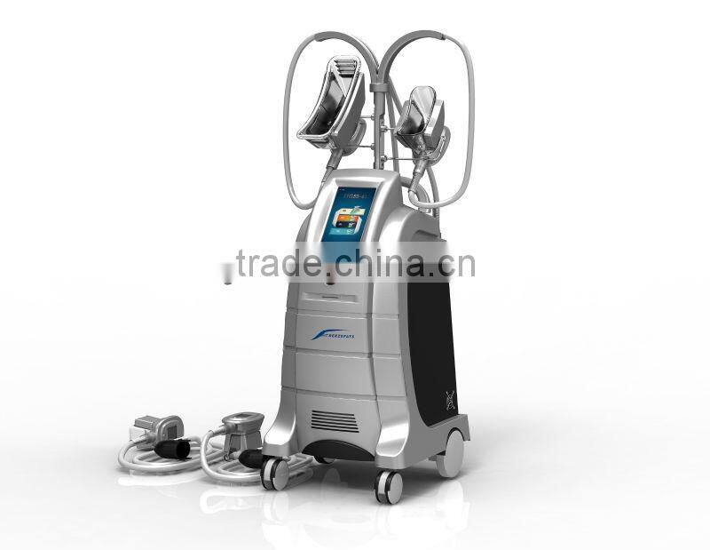 New Design 4 Heads Cryolipolysis Cold Body Sculpting Machine,two handles can be working together