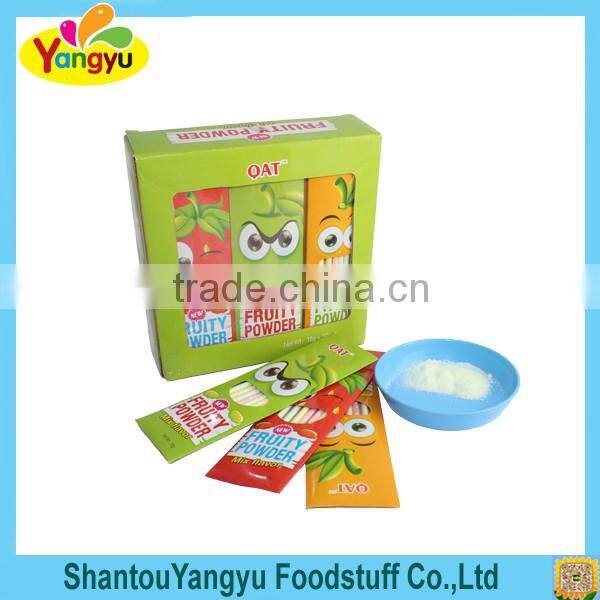 Three tastes fruity flavors Sweet powder candy