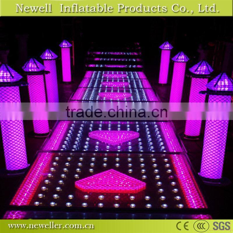 New type rgb led inflatable pillar tube for Birthday Party