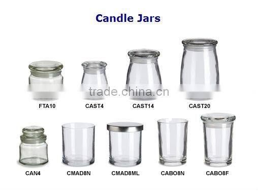 boutique thick glass candle jar
