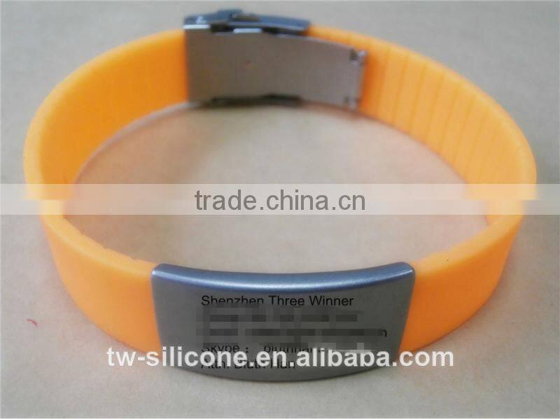 Manufacture OEM adjustable designer bracelet alert wristband