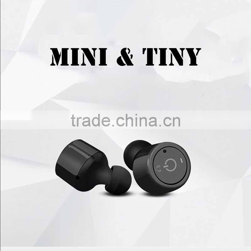 High quality CSR 4.2 version wireless bluetooth twins stereo In-Ear earphones
