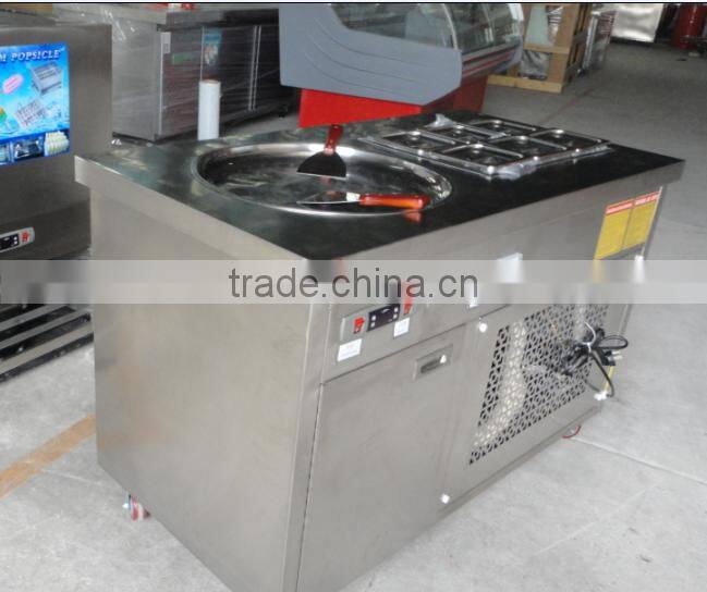 Factory Supply 2+10 Flat Pan Thailand Fried Ice Cream Roll Machine Price for Sale