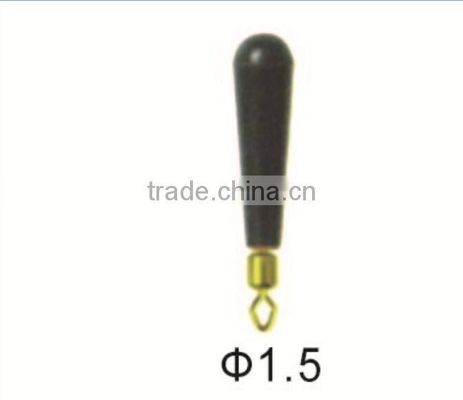 Brass fishing diamond rolling swivel with rubber float seat
