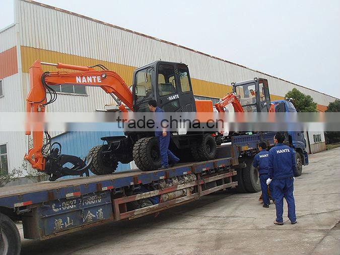 Chinese mini hydraulic wheel excavator