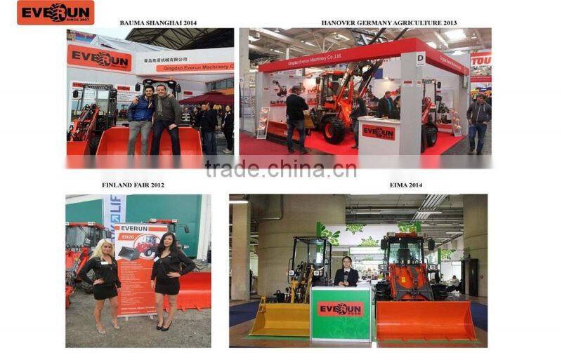 Qingdao Everun ER20 Compact Wheel Loader,Cheap Farm Tractor With Adjustable Steering Wheel