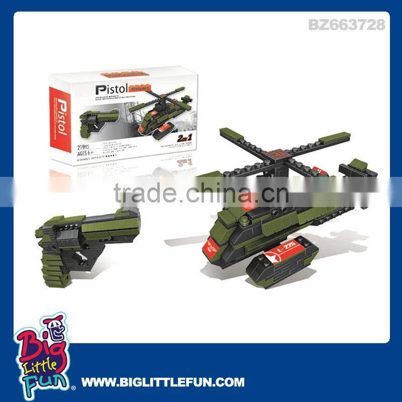 Military toys play set,toy gun military and fighter plane toy block