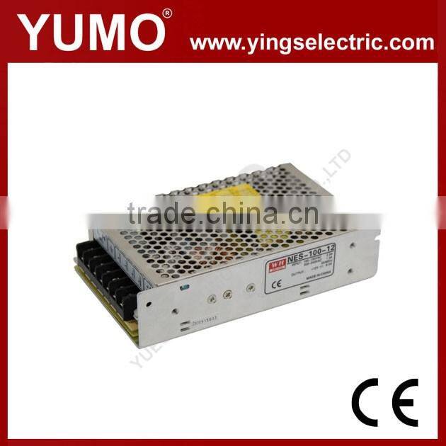 YUMO NES-100 100W 5VDC 12VDC 24VDC NES Series Efficient single SMPS switching power Switching Mode Power Supply