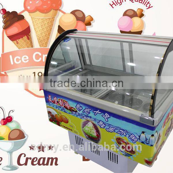 Dairy display-series Ice porridge display-series /commercial freezer /Horizontal test the daity counter