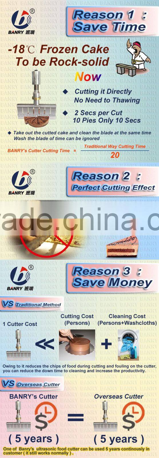 Hangzhou BANRY 20kHz Smooth cut Ultrasonic frozen food cutting machine