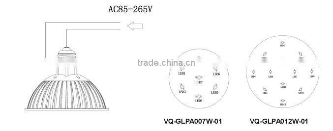 12W par38 led chicken farming lamp red blue full spectrum led grow light