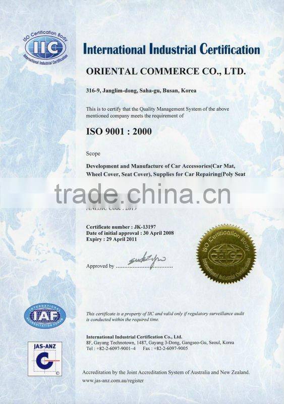 plastic seat cover for car