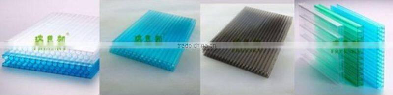 Super structure of cellular sunshine board Transparent PC sunshine 4 layers board roof lighting engineering at the station