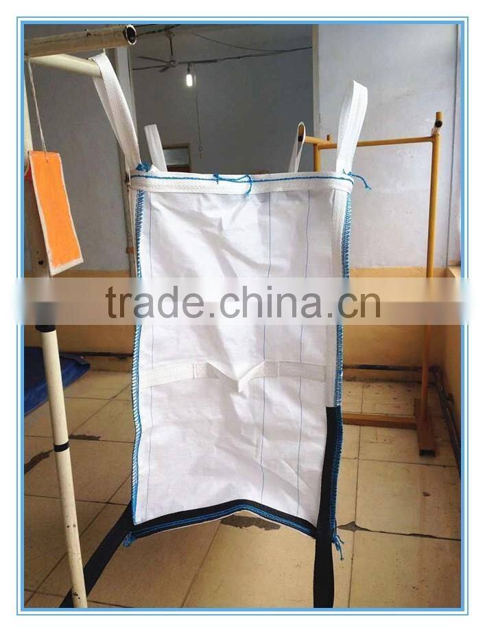 pp virgin white one ton industrial big bags with up and down lifting belt