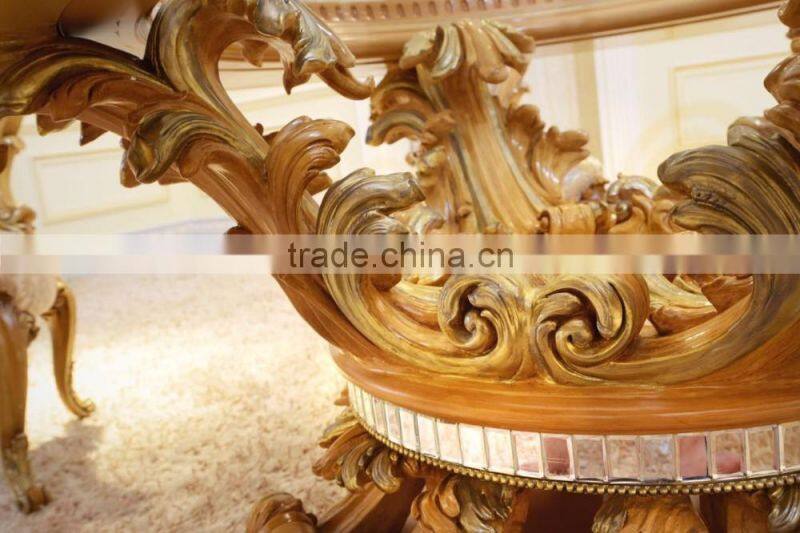 French New Classic Dining Room Furniture Buffet Sideboard Cabinet With Mirror Antique Floral Wooden Carved Commode Cupboard