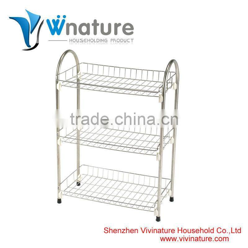 3 layer display shelves without wheels