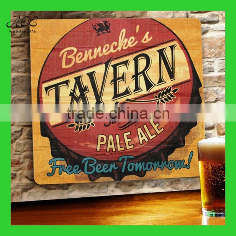 Personalized wood pub sign Custom wood bar sign wooden bar sign