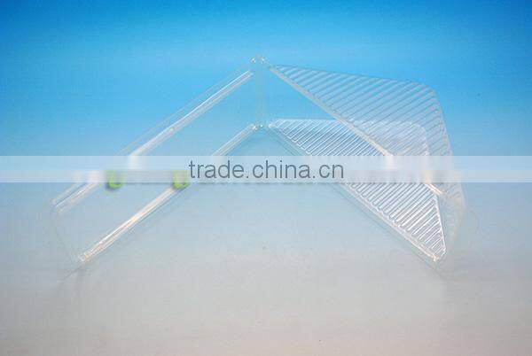 PLA transparent plastic sandwich box,100% biodegradable and compostable