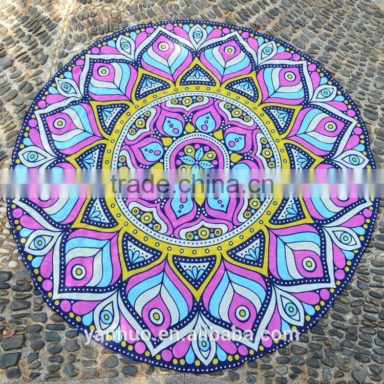 Custom Large Round Donut Beach Towel Printed Cotton Sunscreen shawl Beach mat