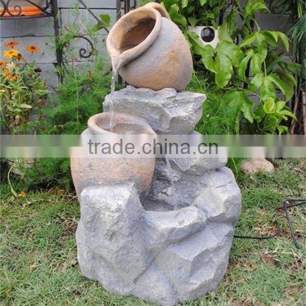 Rockery And Pots Fountain Tall Fountains