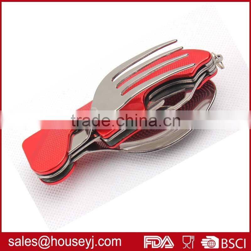 Detachable Picnic tool Folding camping tool portable stainless steel fork outdoor tableware Spoon & Knife