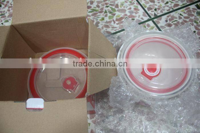 custom printed ceramic bowl bowls with airtight lids ,3pcs porcelain fresh seal bowl