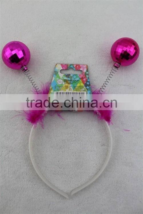 Halloween ball headband party ball hairband with feather