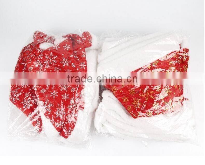 2016 Hot Slae Santa Claus Hat For Adults Snowflake Painted Party Christmas Dancing Hat