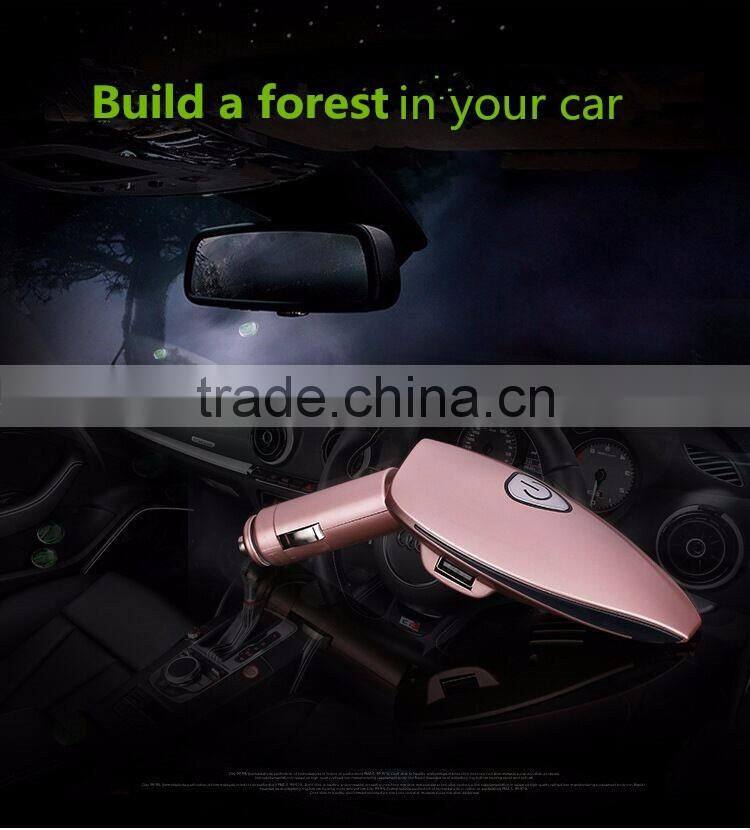 Car air purifier anion charge double USB besides smoke The car gift aromatherapy machine Car oxygen bar