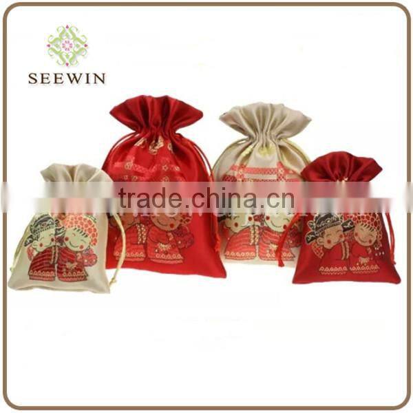 beautiful red satin candy bag christmas