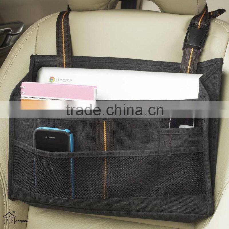 Black car seat organizer reusable car trunk organizer