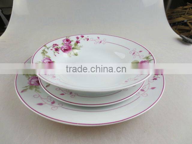 18 pcs porcelain decal dinner set