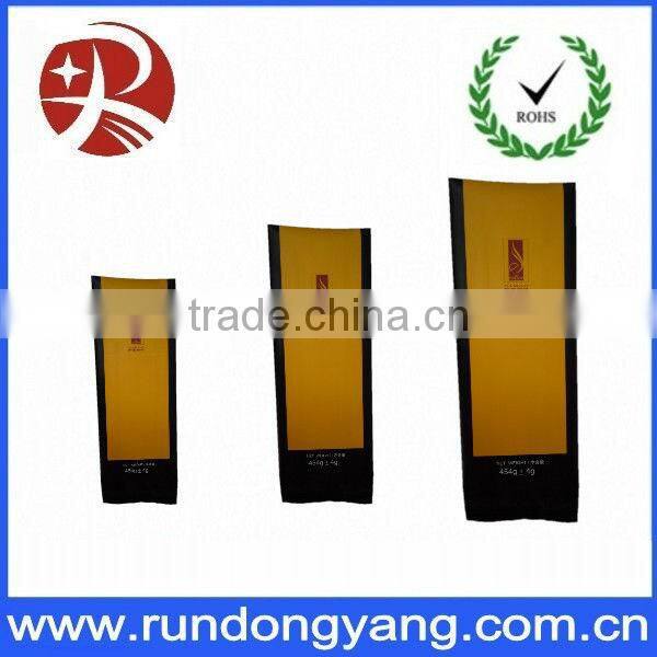 lower MOQ aluminum foil coffee bag for packing coffee/side gusset bag