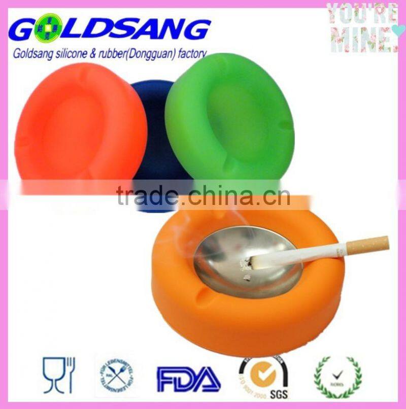 branded with Tin Box Initials and Metal Insert Silicone Monogrammed Ashtray