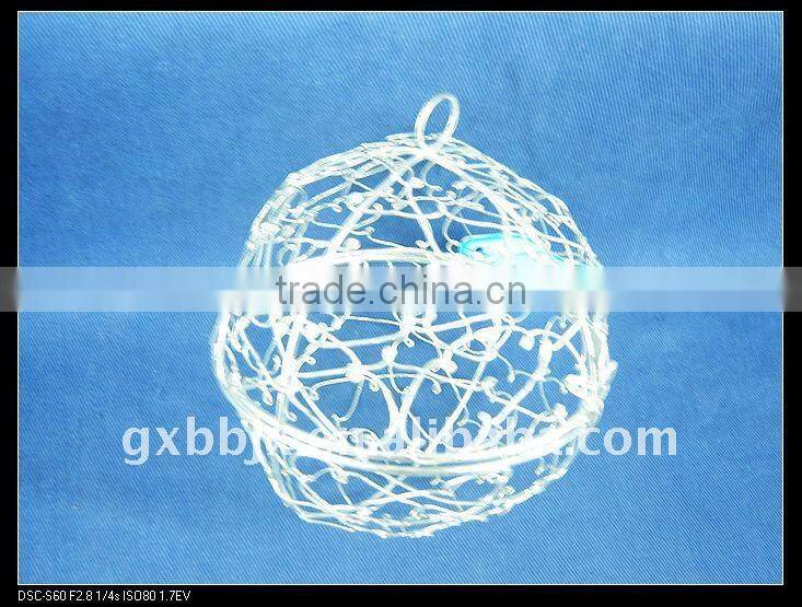 Creamywhite iron decorative balls wholesaler set of three