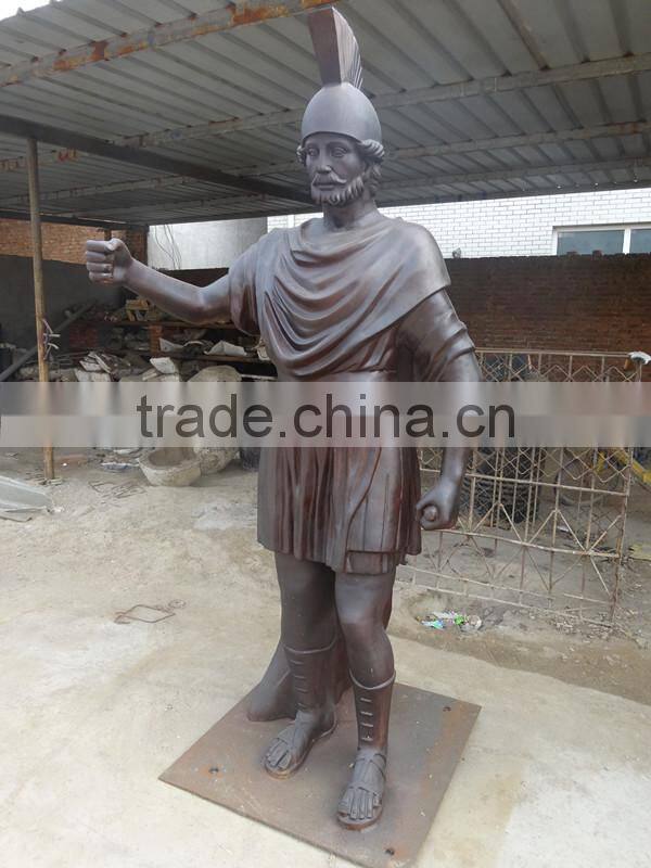 Garden large bronze warrior statues