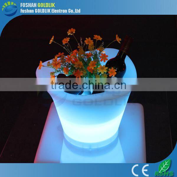 Plastic colorful led illuminated ice bucket